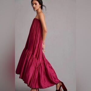 Anthropologie NWT Samant Chauhan Tiered Satin Bubble Dress Size XS